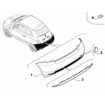 Load image into Gallery viewer, FIAT 500 2015 ONWARDS REAR BUMPER CHROME MOULDING LOUNGE MODELS NEW