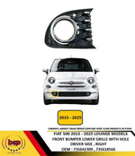 Load image into Gallery viewer, FIAT 500 2015 - 2025 FRONT BUMPER GRILLE WITH HOLE DRIVER SIDE LOUNGE MODEL