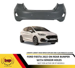 Load image into Gallery viewer, FORD FIESTA MK8 2022 ON REAR BUMPER PRIMED NOT ST OR ACTIVE 4 SENSOR HOLE