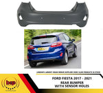 Load image into Gallery viewer, FORD FIESTA MK8 2017 - 2022 REAR BUMPER PRIMED NOT ST OR ACTIVE 4 SENSOR HOLE