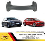 Load image into Gallery viewer, FORD FOCUS 2018 - 2022 REAR BUMPER NO PARKING SENSORS PRIMED READY TO PAINT