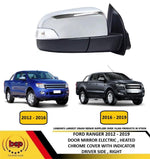 Load image into Gallery viewer, FORD RANGER 2012 - 2019 DOOR MIRROR ELECTRIC POWERFOLD CHROME COVER DRIVER RIGHT