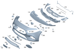 Load image into Gallery viewer, MERCEDES A35 AMG 2018 – 2023 FRONT BUMPER LOWER MOULDING CENTRE GLOSS BLACK