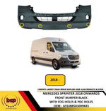 Load image into Gallery viewer, MERCEDES SPRINTER 2018 ON FRONT BUMPER BLACK WITH FOG & PARKING SENSOR HOLES