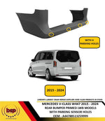 Load image into Gallery viewer, MERCEDES V CLASS 2015 - 2024 REAR BUMPER PRIMED FOR LWB MODELS WITH 4 PDC HOLES