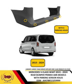 Load image into Gallery viewer, MERCEDES V CLASS 2015 - 2024 REAR BUMPER PRIMED FOR LWB MODELS WITH 6 PDC HOLES