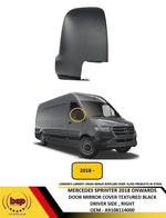 Load image into Gallery viewer, MERCEDES SPRRINTER VS30 2018 ONWARDS DOOR MIRROR COVER BLACK DRIVER SIDE RIGHT