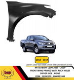Load image into Gallery viewer, MITSUBISHI L200 2015-2019 FRONT WING PRIMED WITH ARCH HOLES DRIVER SIDE RIGHT