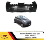 Load image into Gallery viewer, FITS NISSAN MICRA K12 2003 - 2005 FRONT BUMPER WITHOUT FOG LIGHT HOLES