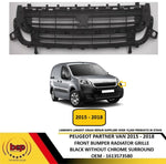 Load image into Gallery viewer, PEUGEOT PARTNER 2015 - 2018 GRILLE MAIN TOP GRILLE BLACK NO CHROME 1613573580