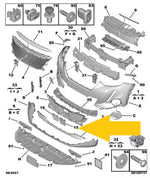 Load image into Gallery viewer, PEUGEOT 2008 2020 ONWARDS FRONT BUMPER RADAR COVER BLACK FOR LOWER CENTRE GRILLE