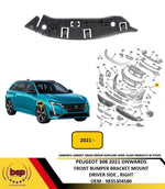 Load image into Gallery viewer, PEUGEOT 308 2021 ONWARDS FRONT BUMPER BRACKET MOUNT DRIVER RIGHT 9835304580