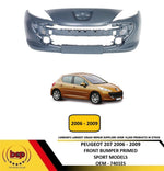 Load image into Gallery viewer, PEUGEOT 207 2006 - 2009 FRONT BUMPER PRIMED SPORT MODEL WITH FOG BRAND NEW