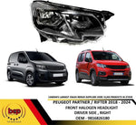 Load image into Gallery viewer, PEUGEOT PARTNER RIFTER 2018 – 2024 FRONT HALOGEN HEADLIGHT DRIVER SIDE RIGHT