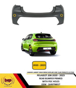 Load image into Gallery viewer, PEUGEOT 208 2020 - 2023 REAR BUMPER UPPER PRIMED WITH PARKING SENSOR HOLES NEW