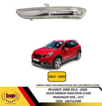 Load image into Gallery viewer, PEUGEOT 2008 2013 - 2020 DOOR MIRROR INDICATOR CLEAR PASSENGER SIDE LEFT