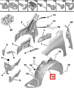 Load image into Gallery viewer, PEUGEOT 207 2006 - 2012 LEFT SIDE FRONT WHEEL ARCH LINER INNER WING SPLASH GUARD