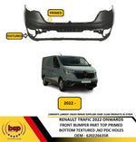 Load image into Gallery viewer, RENAULT TRAFIC 2022 ON FRONT BUMPER PART TOP PRIMED BOTTOM TEXTURED 620226635R