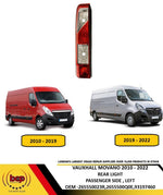 Load image into Gallery viewer, VAUXHALL MOVANO 2010 - 2022 REAR LIGHT TAIL BACK LAMP LH LEFT PASSENGER SIDE