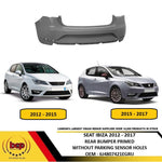 Load image into Gallery viewer, SEAT IBIZA 2012 – 2017 REAR BUMPER PRIMED 5 DOOR NOT FR MODEL NO PARKING SENSOR