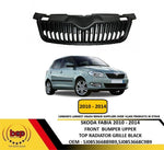 Load image into Gallery viewer, SKODA FABIA 2010 - 2014 FRONT BUMPER TOP UPPER RADIATOR GRILLE BLACK NEW