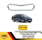Load image into Gallery viewer, SKODA OCTAVIA 2020 - 2024 FRONT BUMPER RADIATOR GRILLE CHROME SURROUND NEW