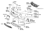 Load image into Gallery viewer, TOYOTA PRIUS 2019 – 2023 FRONT BUMPER CENTRE GRILLE BLACK WITH FOG LAMP HOLE