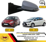 Load image into Gallery viewer, TOYOTA YARIS HYBRID 2014 – 2020 DOOR MIRROR PRIMED ELECTRIC HEATED PASSENGERS