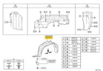 Load image into Gallery viewer, TOYOTA YARIS CROSS 2021 ON FRONT SPLASHGUARD WHEELLINER DRIVER RIGHT 538750D421