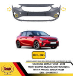 Load image into Gallery viewer, VAUXHALL CORSA 2019 - 2023 FRONT BUMPER PRIMED WITH 4 PDC HOLES NEW 166383581T