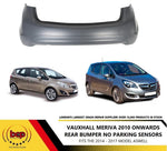 Load image into Gallery viewer, VAUXHALL MERIVA 2010 - 2017 REAR BUMPER TRIM COVER NO PARKING SENSORS PRIMED
