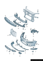 Load image into Gallery viewer, VW GOLF MK8 2020 - 2024 FRONT BUMPER LOWER GRILLE WITH PARKING SENSOR HOLES