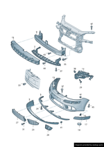 Load image into Gallery viewer, VW GOLF MK8 2020 - 2024 FRONT BUMPER LOWER GRILLE WITH PARKING SENSOR HOLES