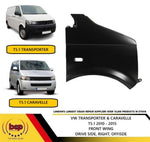 Load image into Gallery viewer, VW TRANSPORTER T5.1 2010 - 2015 FRONT WING RIGHT DRIVERS SIDE PRIMED NEW