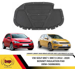Load image into Gallery viewer, VW GOLF MK7.5 2017 - 2020 BONNET HOOD SOUND ABSORBER INSULATION PAD 5G0863831
