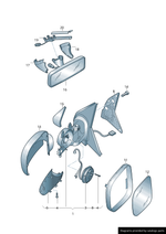 Load image into Gallery viewer, VW TRANSPORTER T5.1 2010-2015 DOOR MIRROR COVER TRIM FRAME 3 PIECE SET RIGHT