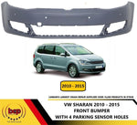 Load image into Gallery viewer, VOLKSWAGEN SHARAN 2010 – 2015 FRONT BUMPER PRIMED WITH 4 PARKING SENSOR HOLES