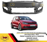 Load image into Gallery viewer, VW POLO HATCHBACK 2014 – 2017 FRONT BUMPER PRIMED WITH 4 PARKING SENSOR HOLES