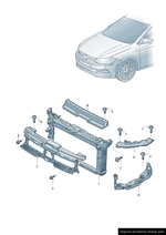 Load image into Gallery viewer, VW POLO 2021 ON GTI FRONT PANEL LOCK CARRIER RADIATOR SUPPORT 2G0805588AH