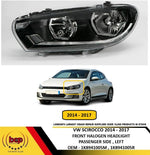 Load image into Gallery viewer, VW SCIROCCO 2014 – 2017 FRONT HALOGEN HEADLIGHT BLACK INNER PASSENGER SIDE LEFT