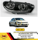 Load image into Gallery viewer, VW SCIROCCO 2014 – 2017 FRONT HALOGEN HEADLIGHT BLACK INNER DRIVER SIDE RIGHT