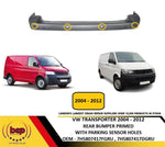 Load image into Gallery viewer, VOLKSWAGEN TRANSPORTER 2004 - 2012 T5 REAR BUMPER PRIMED WITH SENSORS HOLES NEW