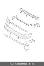 Load image into Gallery viewer, VW TRANSPORTER T6.1 2020 - 2023 REAR BUMPER TEXTURED BLACK FOR TAIL GATE MODELS