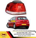 Load image into Gallery viewer, VW GOLF MK6 OUTER REAR LAMP LIGHT DRIVERS SIDE RIGHT RHS OFF SIDE HELLA TYPE