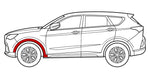 Load image into Gallery viewer, DACIA SANDERO STEPWAY 2021 ON FRONT WING WHEELARCH MOULDING BLACK PASSENGER LEFT