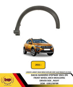 Load image into Gallery viewer, DACIA SANDERO STEPWAY 2021 ON FRONT WING WHEELARCH MOULDING BLACK DRIVER RIGHT