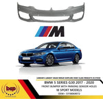 Load image into Gallery viewer, BMW 5 SERIES 2017 - 2020 G30 M SPORT FRONT BUMPER WITH PARKING SENSOR HOLES