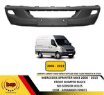 Load image into Gallery viewer, MERCEDES BENZ SPRINTER MK3 2006 - 2013 FRONT BUMPER BLACK WITH FOGLIGHT HOLES