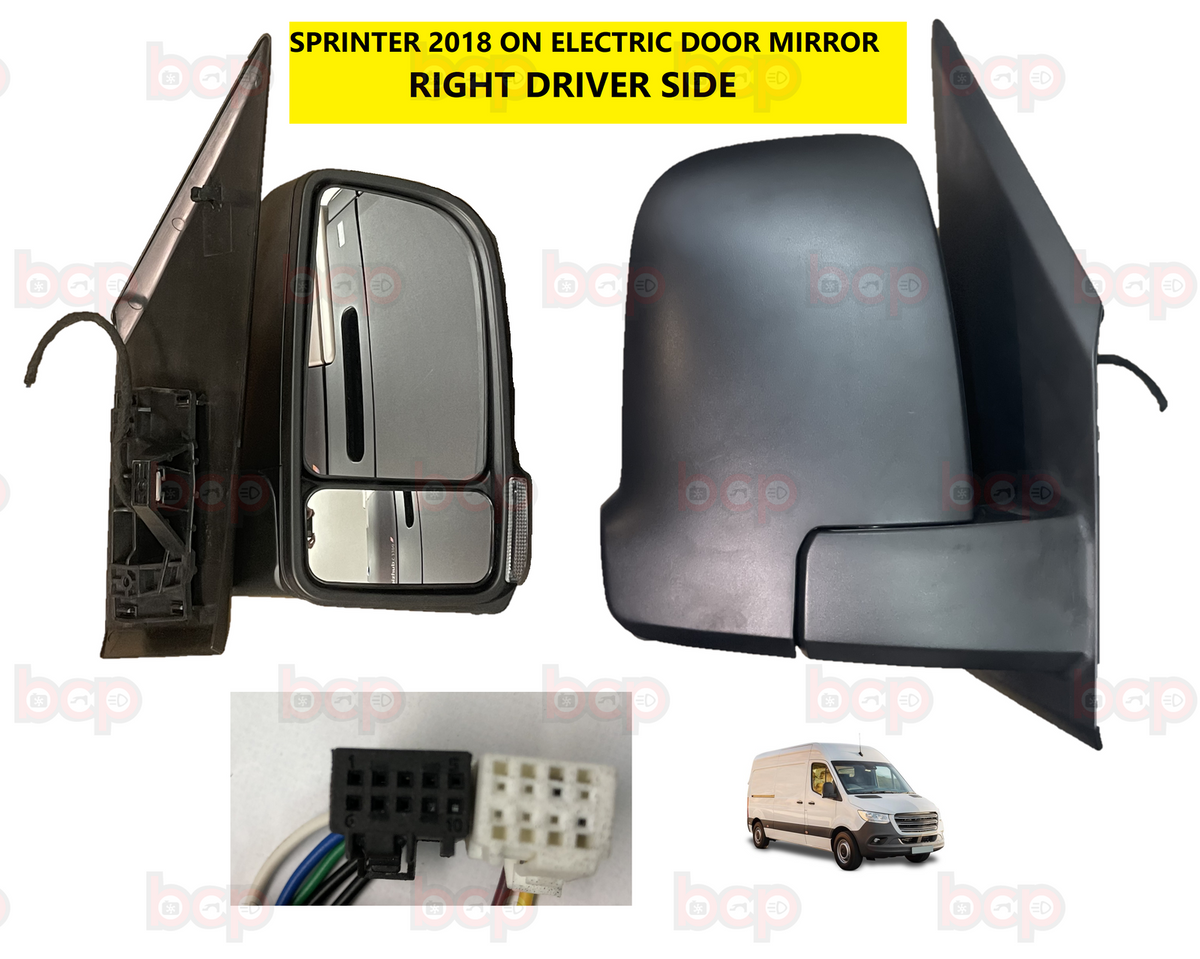 MERCEDES SPRINTER 2018 2019 2020 2021 DOOR MIRROR DRIVER SIDE RIGHT RH ELETRIC