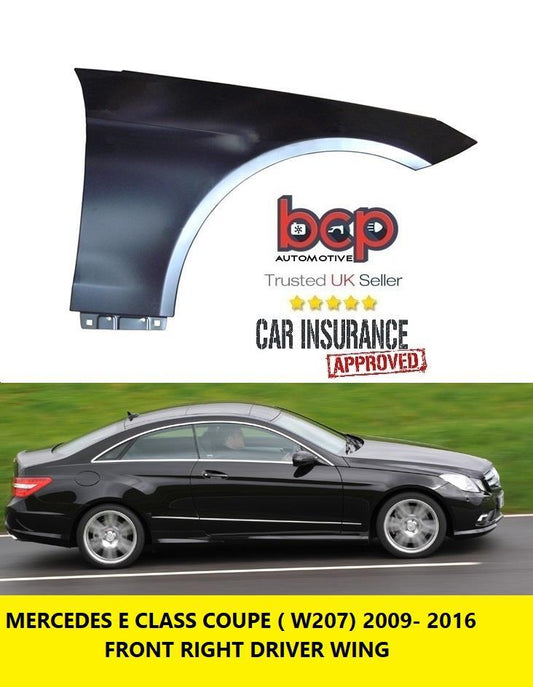 MERCEDES W207 E CLASS COUPE 2009 - 2016 FRONT WING RIGHT DRIVERS SIDE PRIMED